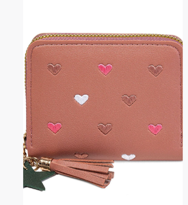 Gran oferta, billetera de cuero PU para mujer con cierre de cremallera, colgante de estrella, decoración de borlas para niñas y mujeres - Product Image 1