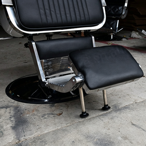 เก้าอี้ทำผมสำหรับร้านตัดผมทำจากหนังสีดำทันสมัยทำจากสแตนเลส - Product Image 6