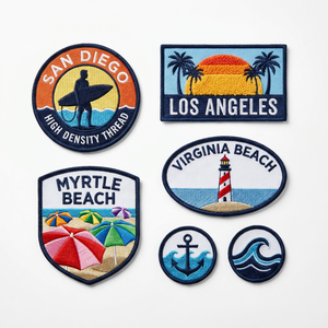 Patchs thermocollants personnalisés EYD <span class=keywords><strong>San</strong></span> <span class=keywords><strong>Diego</strong></span> Los Angeles Virginia Beach – Broderie Souvenir pour Vêtements, Sacs, Chapeaux – Faible MOQ, Vente en Gros - Product Image 1