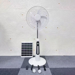 16inch 18inch <b>12V</b> <b>DC</b> Solar AC/<b>DC</b> Fan with Solar Panel USB Charge LED Light 20W 6-8 Hours Runtime - Product Image 3