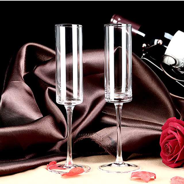 8oz Champagne glass cup with stem OEM welcome high clear crystal glass cup for champagne