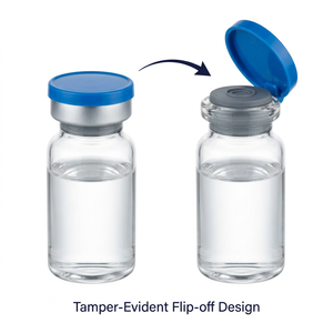 Capsules à clapet professionnelles en aluminium-plastique pour flacons injectables de 13 mm/20 mm - Scellés pharmaceutiques conformes à la norme ISO 8362-6 - Product Image 3