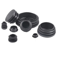 Tapones de Plástico Negros para Tubos de Acero JIAF, 12mm-114mm, Personalizables, Protectores de Patas de Silla, Almohadillas Antideslizantes para Muebles