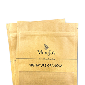 Bolsa de pie de PE de grado alimenticio con impresión digital personalizada con cremallera superior reutilizable y diseño de ventana para dulces y pasteles - Product Image 4