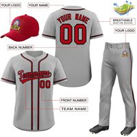 Ensemble uniforme de baseball personnalisé avec nom, numéro et logo brodés, unisexe adulte, anti-humidité, sergé 320g