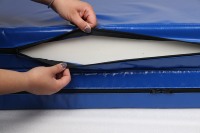 Vergrößerte Faltbare PVC-Fitnessmatte für Innen/Außen, Rutschfeste Verschleißfeste Yoga- und Tanzmatte