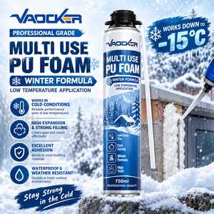 <span class=keywords><strong>Mousse</strong></span> <span class=keywords><strong>polyuréthane</strong></span> professionnelle toutes saisons, multi-usages, à faible rétrécissement, isolation phonique et <span class=keywords><strong>thermique</strong></span>, 750 ml - Product Image 1