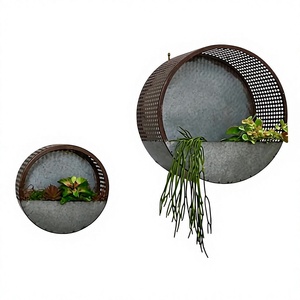 Maceta Decorativa de Pared y Jardinera de Diseño Clásico, Jardinera de Pared con Orificios Redondos - Product Image 1