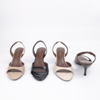 Sandale à talons hauts à bout ouvert élégant Peep Toe Design Style bouche de poisson doublure en maille talon PU fermeture à enfiler tendance de la mode estivale