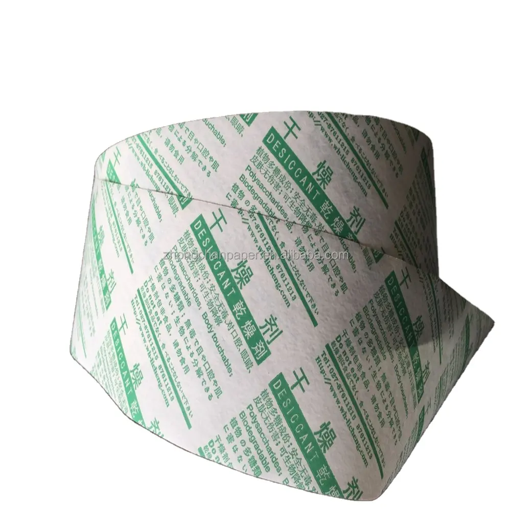 Hete Verkopende Kleurendruk Droogmiddel Inpakpapier Silicagel Droogmiddel Pakket Papier
