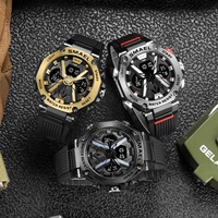 Reloj Deportivo Unisex SMAEL 8087, Cronómetro LED para Exteriores, Digital, Electrónico, Luminoso, Resistente al Agua 50 Bar, Alarma, Día/Fecha