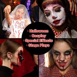 Faux sang d'Halloween 60 ml en gel, réaliste, lavable, pour effets spéciaux (SFX), maquillage corporel, effet coagulé, épais, sûr pour les enfants - Product Image 4
