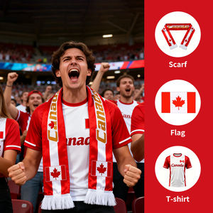 Bufanda de Fútbol Gahumi 2026 para Fanáticos de Canadá, México y Estados Unidos, Fabricada en Fábrica, para Eventos Deportivos - Product Image 1