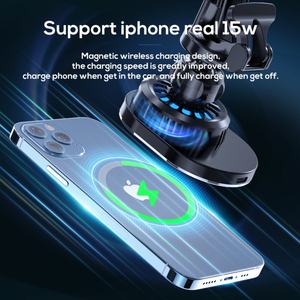 Support magnétique pour téléphone MEMO GW01, chargeur sans fil 15W 2.0, support pour téléphone de voiture avec radiateur pour téléphone - Product Image 2