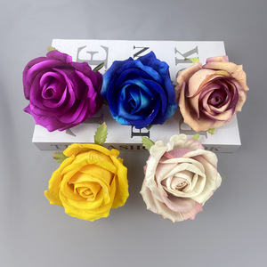 ดอกกุหลาบกำมะหยี่เทียมขนาด 6 ซม. สำหรับตกแต่งงานแต่งงานและจัดวางในบ้าน - Product Image 4