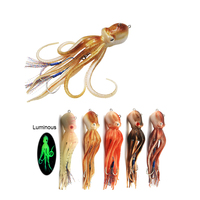 Kits de leurre lumineux Squid jigs 180g200g250g300g Leurres à tête de plomb Trolling Ink Octopus Soft Bait