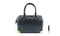 Sac à main en cuir de luxe pour femmes; Sac en cuir Boston de créateur pour femmes; Peau de serpent de marque personnalisée
