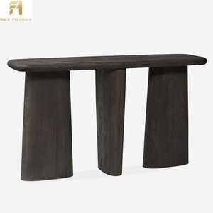 Meubles de maison en bois minimalistes personnalisés Wabi Sabi Table <span class=keywords><strong>console</strong></span> de <span class=keywords><strong>patio</strong></span> vintage support décoratif à trois pieds pour porte d'entrée - Product Image 1