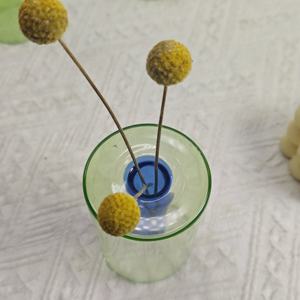 مزهرية زجاجية كريستالية ملونة مزدوجة الجدار مخصصة بالجملة عالية الجودة بطول 4 بوصات مناسبة لديكور المنزل - Product Image 2