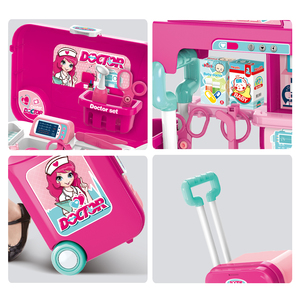 Set da Viaggio 3 in 1 per Bambini con Valigia, Kit Giocattolo da Dottore in Plastica, Set Gioco di Ruolo per Bambine e Bambini - Product Image 3