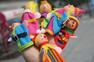 Juego de <span class=keywords><strong>Marionetas</strong></span> de Dedo, Educativas, de Peluche Súper Suave, con Diseño de Caperucita Roja, Marioneta Familiar de Dibujos Animados con Relleno de Algodón <span class=keywords><strong>para</strong></span> Niños - Product Image 6