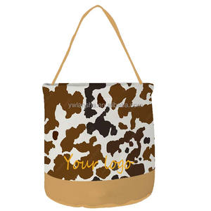 Sacs en toile <span class=keywords><strong>de</strong></span> coton avec motif <span class=keywords><strong>de</strong></span> <span class=keywords><strong>vache</strong></span> laitière mignonne et imprimé léopard brun, logo personnalisé 2026, paniers <span class=keywords><strong>de</strong></span> Pâques pour enfants, cadeau <span class=keywords><strong>de</strong></span> Pâques - Product Image 5