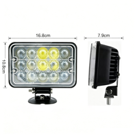 6 Inch 45W Rectangle B LED Work Light IP68 Waterproof 12-48V 3000 Lumens High/Low Beam Auxiliary Driving Lamp Offroad Car Truck
