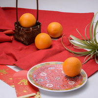 Assiette de service ronde bleue et blanche à motif floral, assiette à dîner chinoise