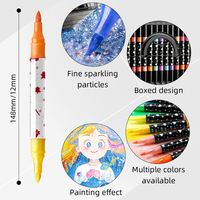 Ensemble de marqueurs artistiques NANMU MK-04, grand volume d'encre, pointe souple, couleur acrylique, boîte en plastique empilable, pour dessin à l'école primaire, pour enfants