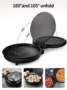 Sartén Eléctrica Grande para Asar en Turquía, sin Humo, de 40 cm, Antiadherente, Parrilla para Barbacoa, Cocina de Doble Cara para Freír, Crepas Mexicanas, Pizza - Product Image 6