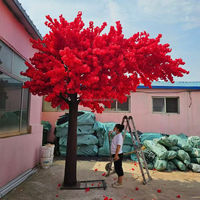 Arbre de Sakura artificiel rose en soie, réaliste, imperméable, grande arche, décoration pour mariage, Noël, rentrée scolaire, longue durée de vie