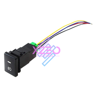 Petit interrupteur à bascule pour bande lumineuse LED, lumière jaune, interrupteur de feux antibrouillard avec 4 fils (couleur des fils aléatoire) adapté à Toyota Lexus