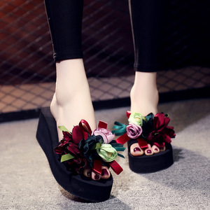Women's Summer Flat <b>Sandals</b> Thick Soled <b>Platform</b> <b>Wedge</b> Heel Non Slip Fashion Trend Outdoor High Heeled Beach Vacation - Product Image 3