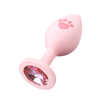 Jouets sexuels SM : Plug anal en forme de patte de chat avec silicone et laine artificielle, outil d'expansion anale pour l'entraînement