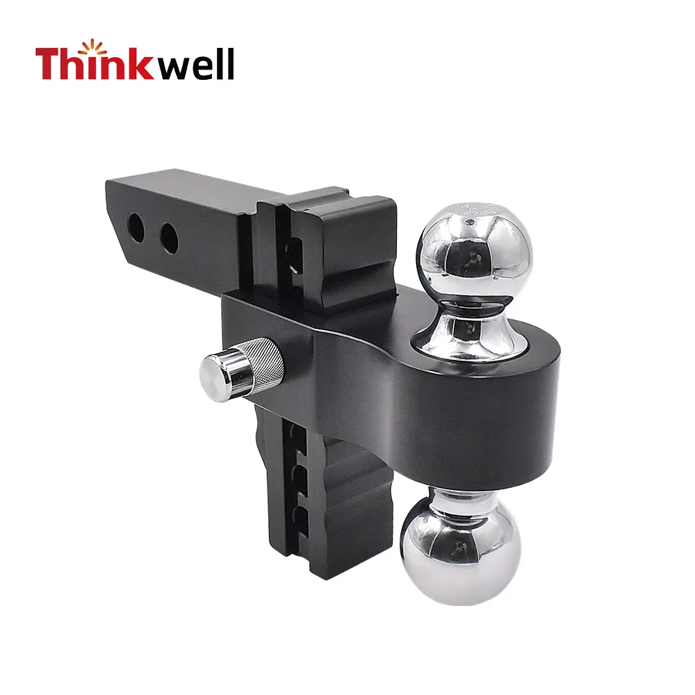 Nouveau Style 5000 12000Lbs 2 "Récepteur Réglable Remorque En Aluminium Remorquage Double Attelage Ball Mount