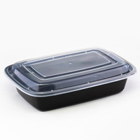 Contenedores Rectangulares Transparentes Desechables para Alimentos, de Grado Alimenticio, Libres de BPA, Aptos para Congelador, con Tapas, para Preparación de Comidas y Almuerzos, Venta al Por Mayor