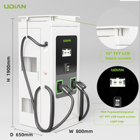 Station de recharge rapide pour véhicules électriques CCS2 DC 240 kW avec lecteur RFID et lecteur de carte bancaire intégrés pour parkings commerciaux non surveillés