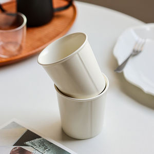 12 oz White Coffee Mug Without Handle Ceramic <span class=keywords><strong>Juice</strong></span> <span class=keywords><strong>Measuring</strong></span> <span class=keywords><strong>Cup</strong></span> sem alças Straight - Product Image 4
