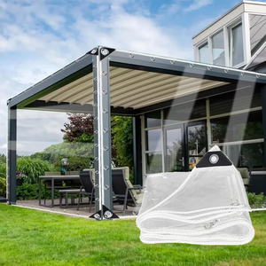 Anti Aging Crystal Clear Tarp Clear Waterproof <strong>Tarpaulin</strong> <strong>for</strong> <strong>Pergola</strong> Cover Weather Resistant Tear Resistant Easy to Store - Product Image 2