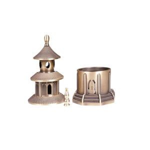 Quemador de incienso del Templo del Cielo de cobre puro, adorno creativo para el hogar y uso en interiores, espiral de incienso, torre de incienso, ambientador - Product Image 5