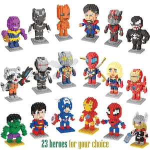Venta caliente <span class=keywords><strong>Marvel</strong></span> <span class=keywords><strong>Ironman</strong></span> figuras niños bloques de construcción y juguetes modelo de dibujos animados montaje requerido - Product Image 5