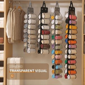Household Multifunctional <b>Hanging</b> Bag Multi Grid <b>Wall</b> Mounted Dormitory Clothes <b>Storage</b> Door Yoga <b>Hanging</b> Bag - Product Image 6