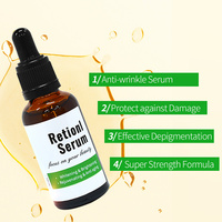 Sérum Visage au Rétinol Marque Blanche Anti-Âge Anti-Rides Acide Hyaluronique Sérum Éclaircissant et Dépigmentant Personnalisé OEM