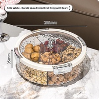 Organisateur rotatif 360° multi-usages en plastique PET moulé par injection, sûr pour les aliments, écologique, avec couvercle à boucle, pour une vie minimaliste
