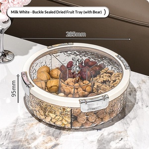 Organisateur rotatif multi-usages <span class=keywords><strong>à</strong></span> 360° en plastique, sûr pour les aliments, écologique, avec couvercle <span class=keywords><strong>à</strong></span> boucle, pour le rangement sur la table basse du salon - Product Image 6
