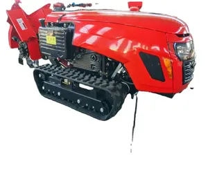 New multifunctional crawler micro-tiller, self-propelled rotary tiller, ditching, small agricultural field management cultivator