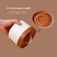 Tasse à petit-déjeuner en acier inoxydable 304 de style japonais bol à bouillie de yaourt portable pour les employés de bureau étudiants mignon pour plus de commodité