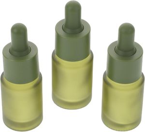 Custom Color Eco-friendly Glass Cosmetic <b>Dropper</b> <b>Bottle</b> 30ml Serum Packaging Screen Printing 100pcs MOQ Olive Frosted Design - Product Image 1
