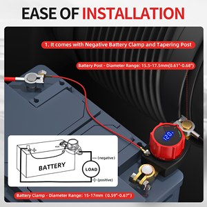สวิตช์ตัดไฟแบตเตอรี่รถยนต์ 250A พร้อมโวลต์มิเตอร์ - Product Image 3