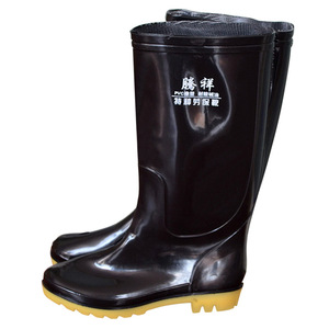 Botas de Lluvia Tengxiang, Altura Media, Negras, de PVC, Unisex, Impermeables, Antideslizantes, para la Industria de la Construcción - Product Image 3